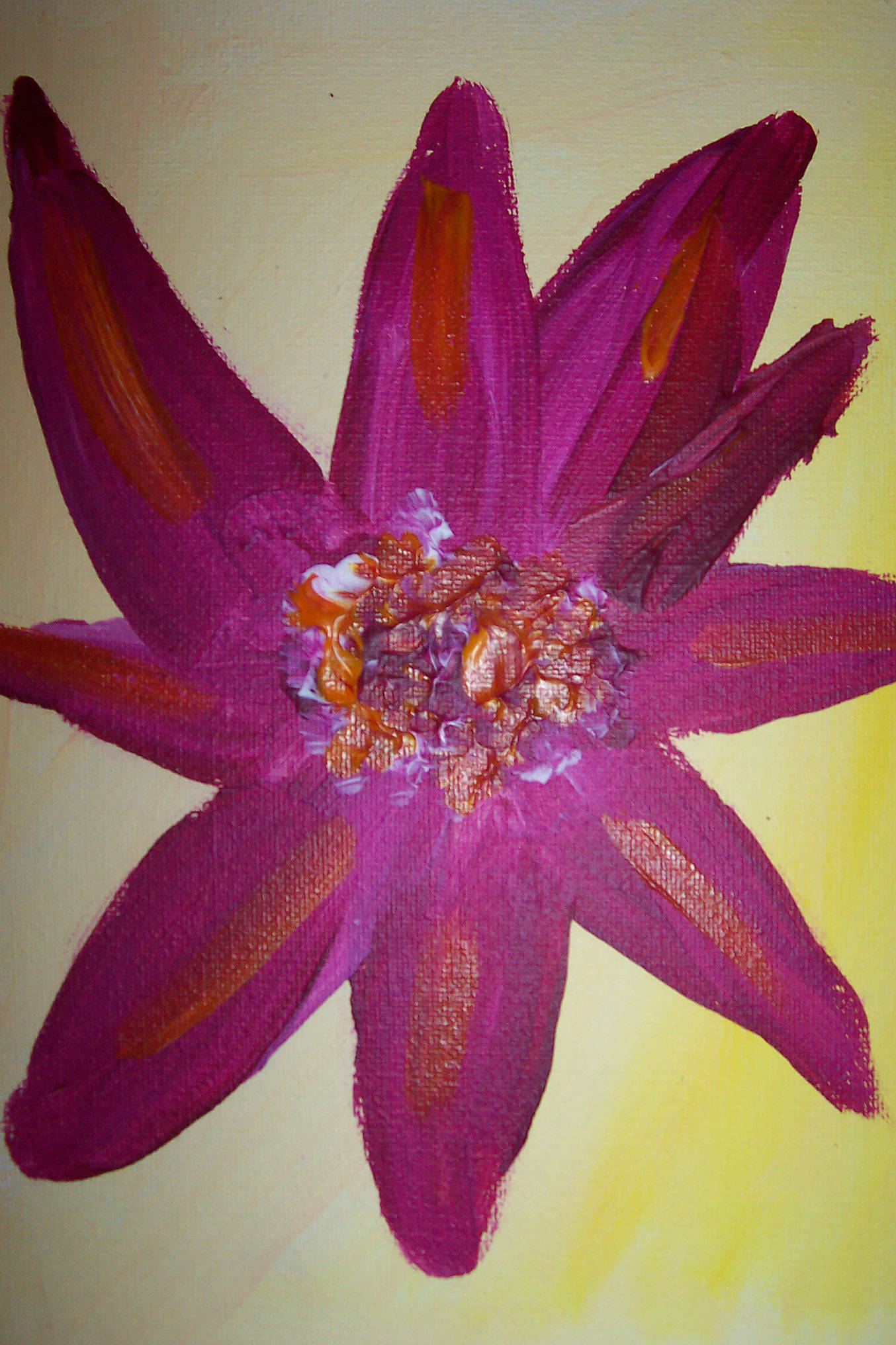 Star Flower in Acrylics