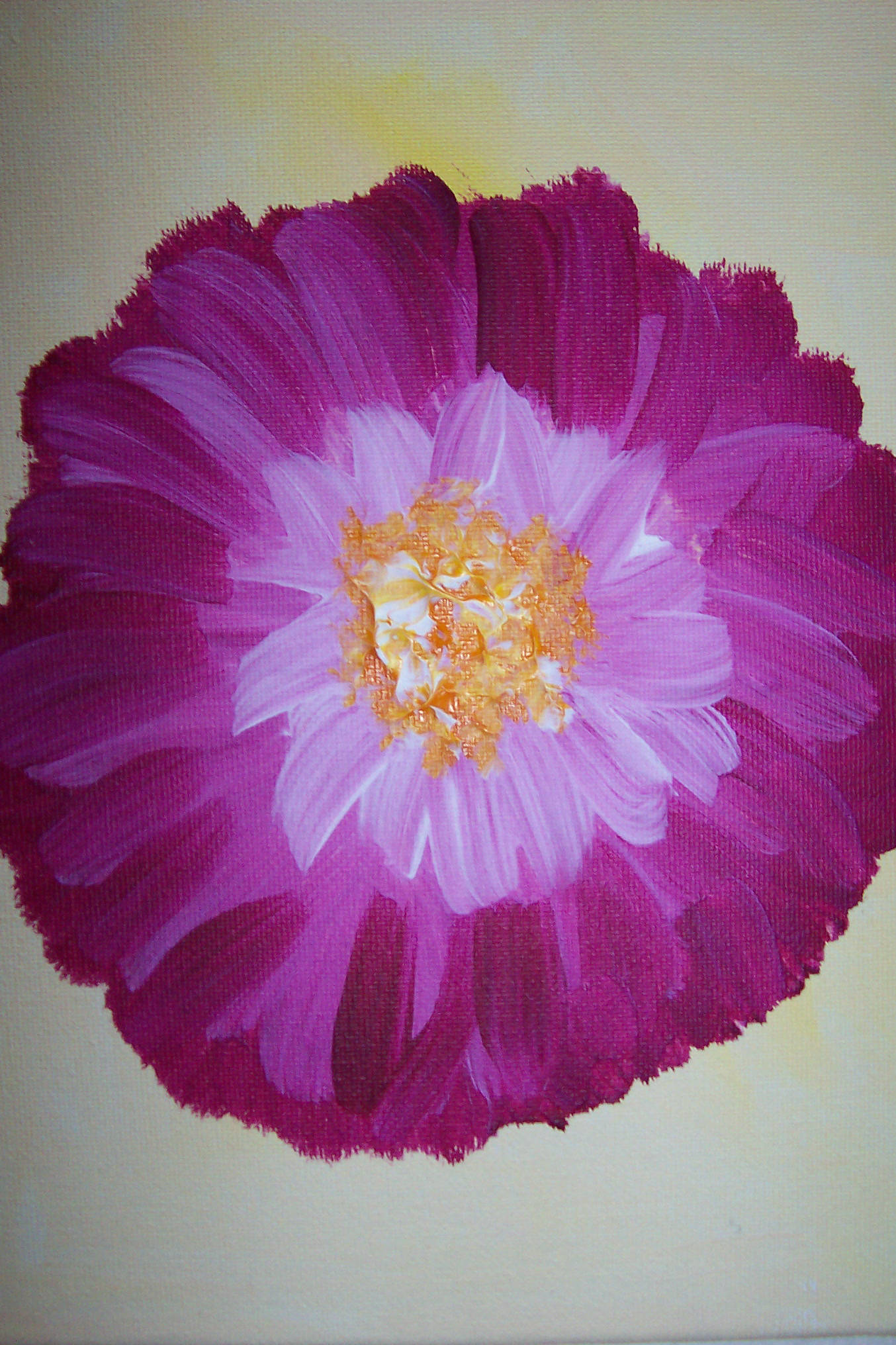 Purple Flower in Acrylics