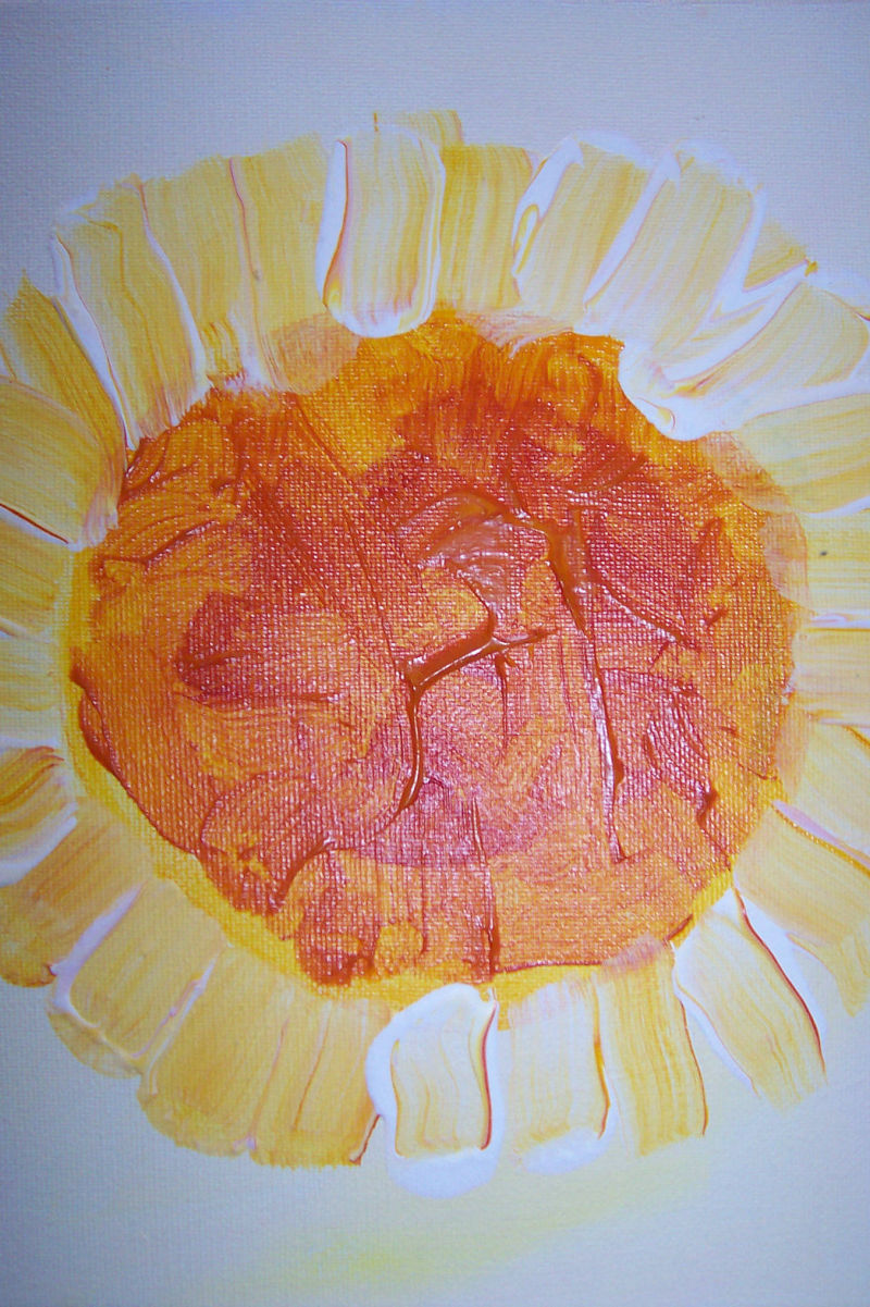 Sunflower in Acrylics