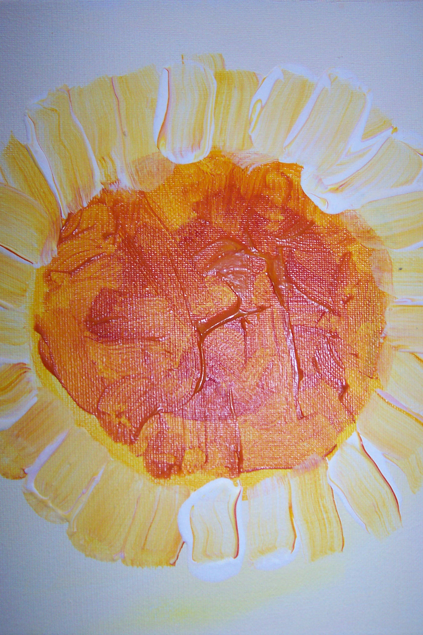 Yellow Flower in Acrylics