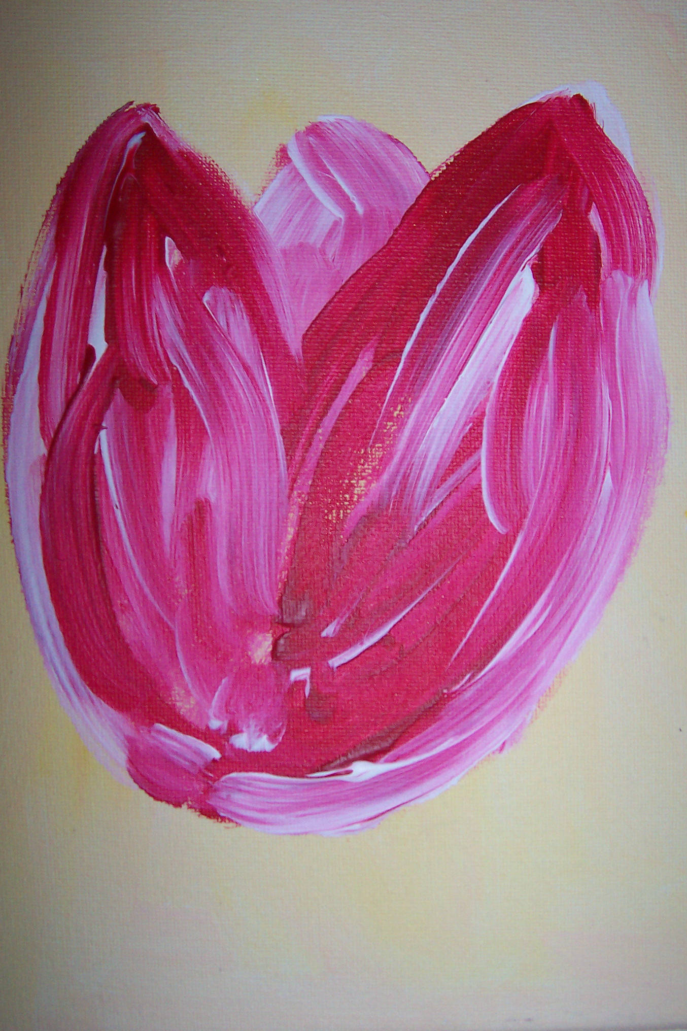 Pink Flower in Acrylics