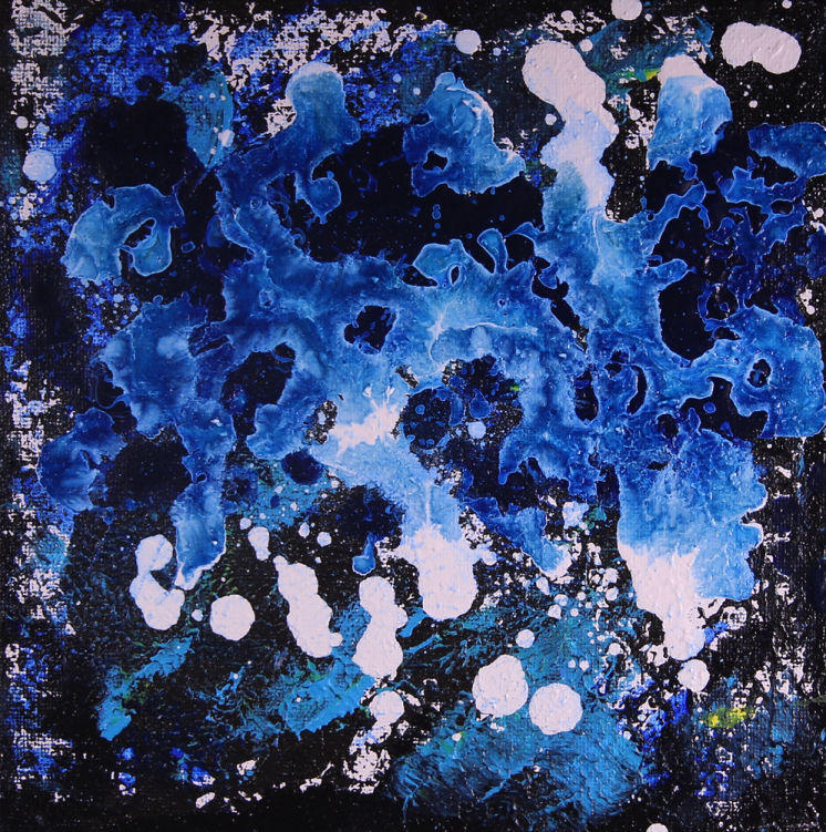 Blue Abstract Acrylics Artwork