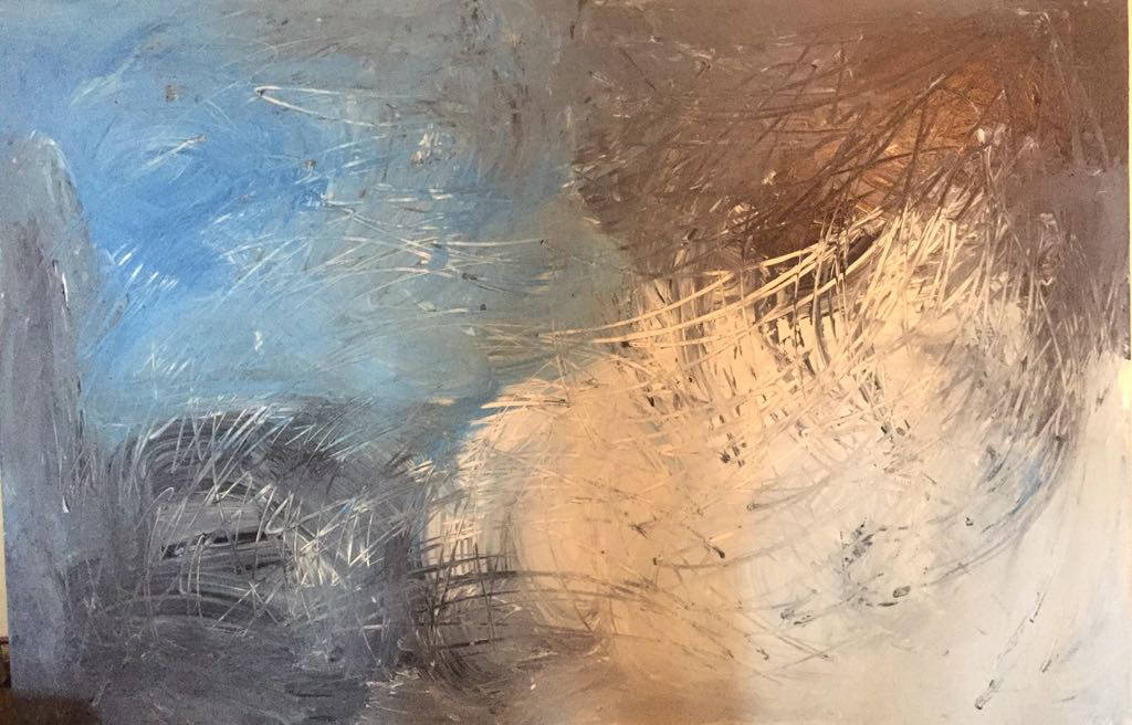 Blue abstract art