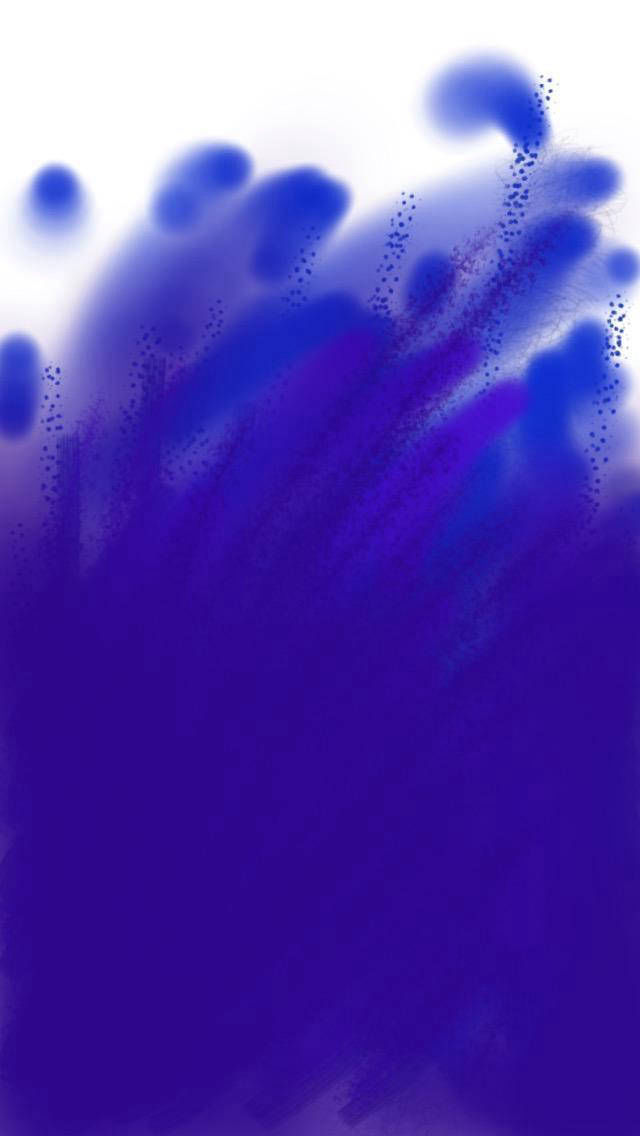 Blue Doodle in blue colours with spray