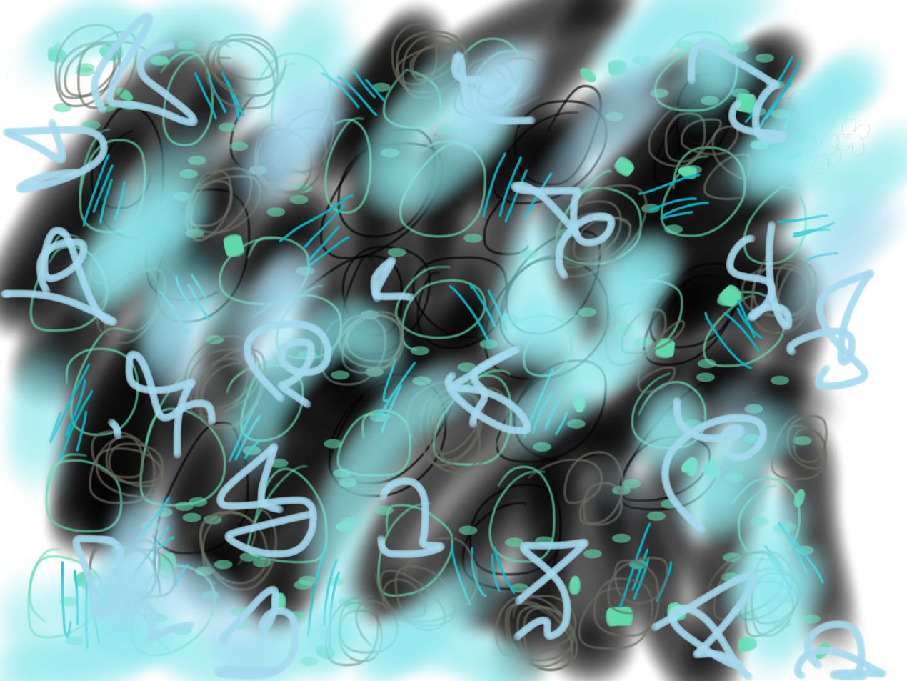 blues and blacks shapes