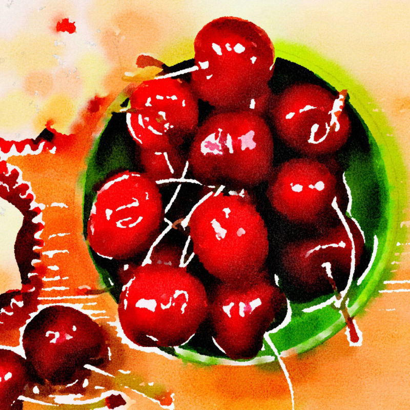 Cherries in bowel