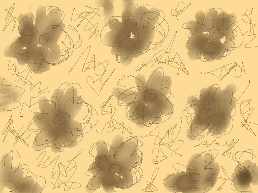 Cream and brown flowers surface design