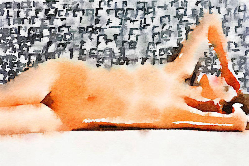 Nude in watercolours
