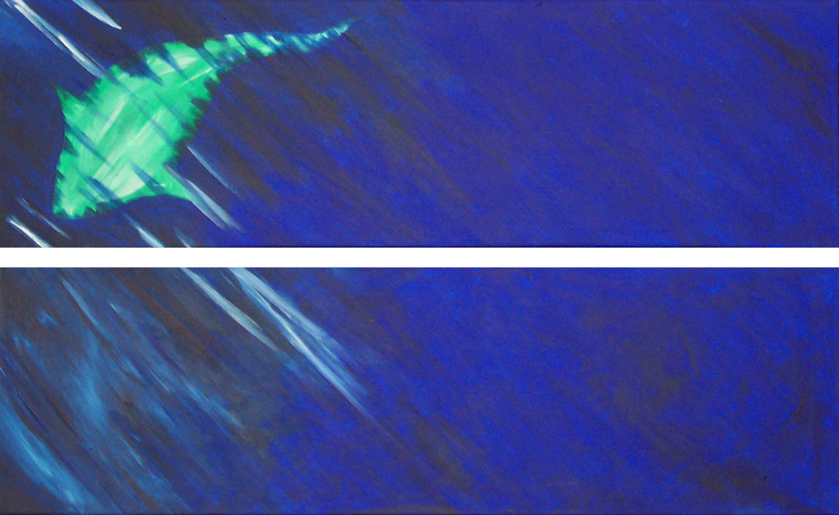one green fish Acrylic Paintings