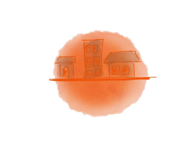 Orange Art Splodge