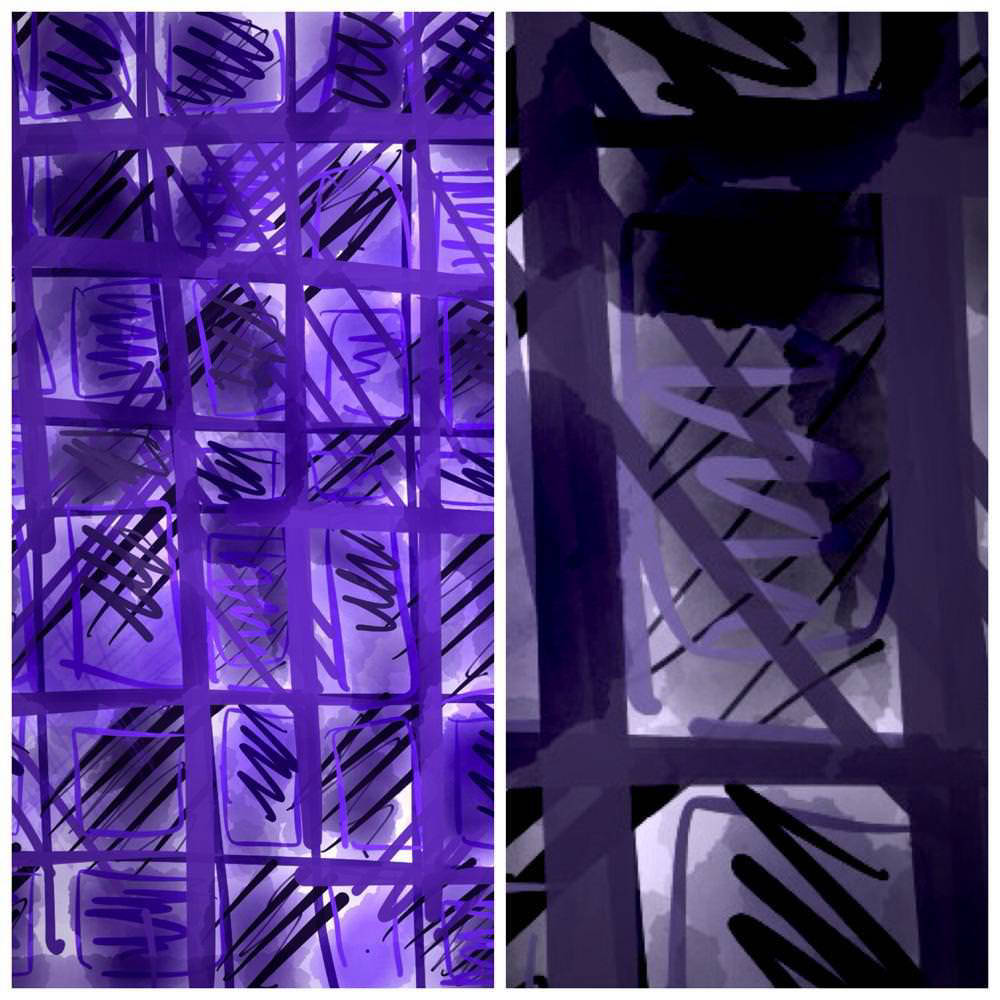 Purple squares surface design