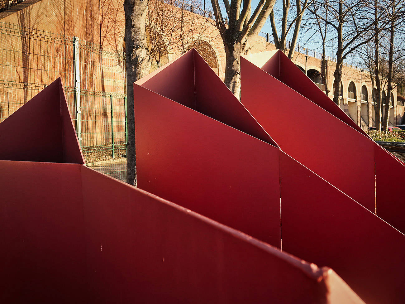 red shapes