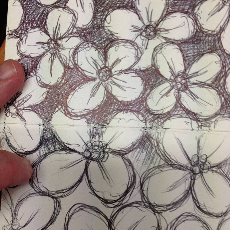 sketch book flowers