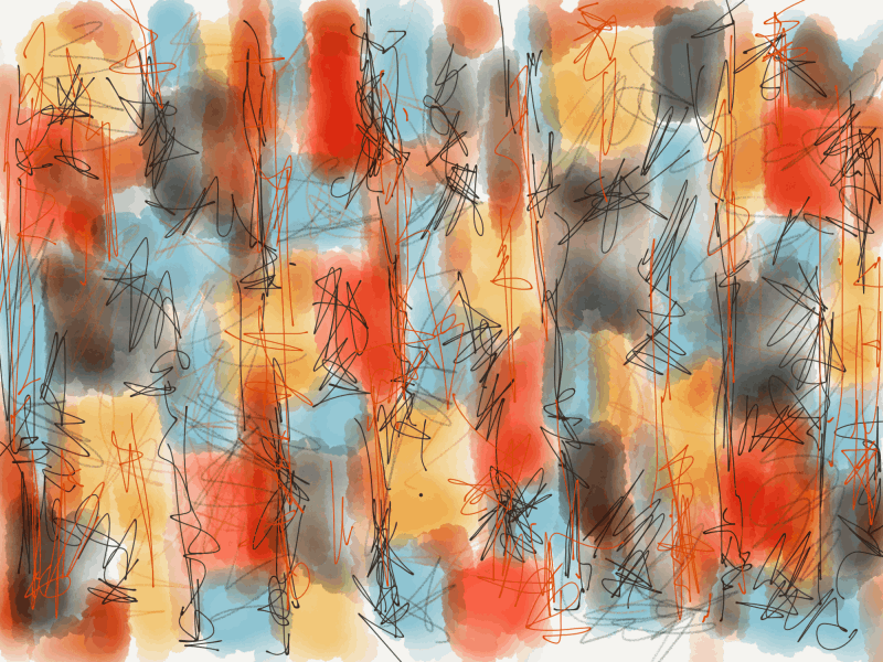 Textiles in watercolours and pen