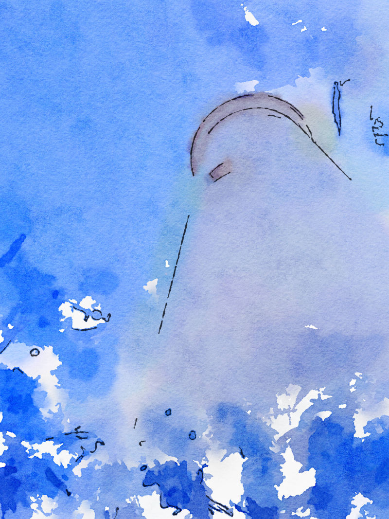 St Mary's Lighthouse in watercolours