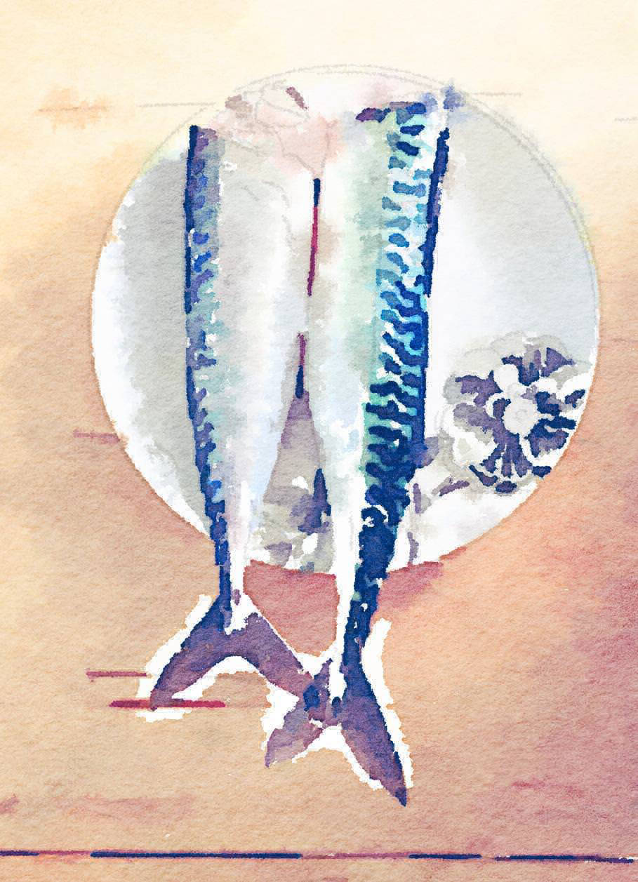 Two fish on a plate