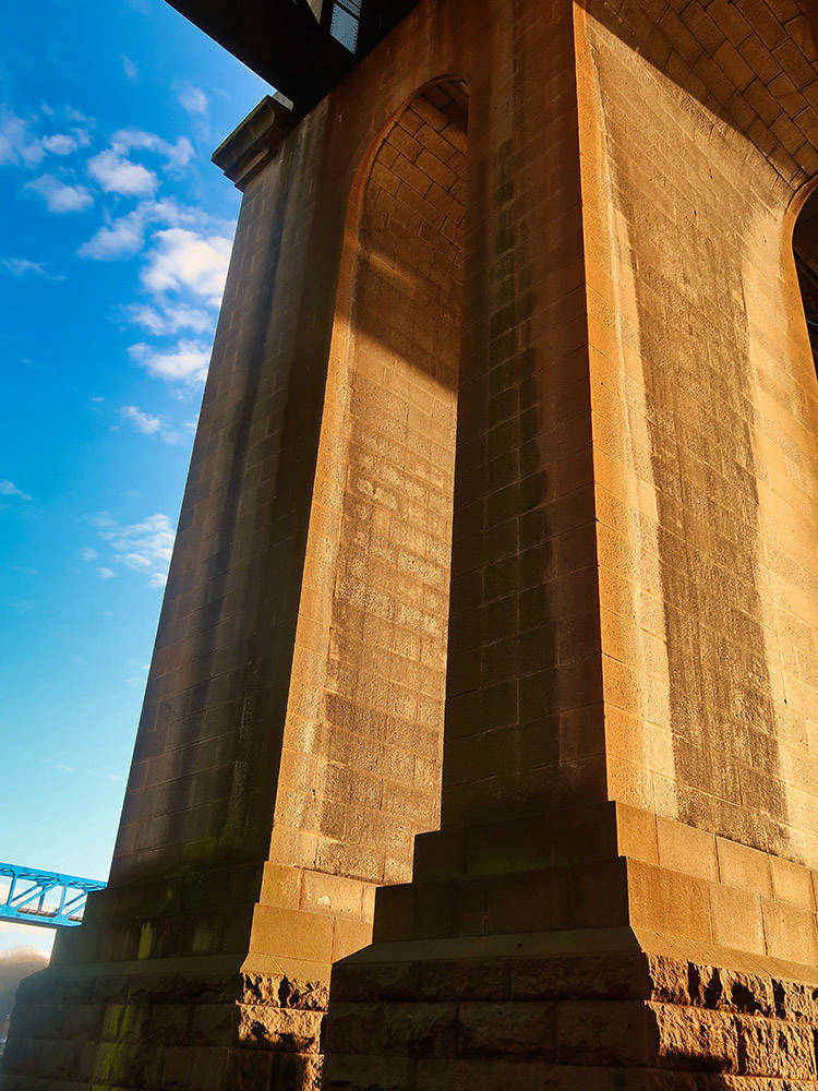 under railway bridge