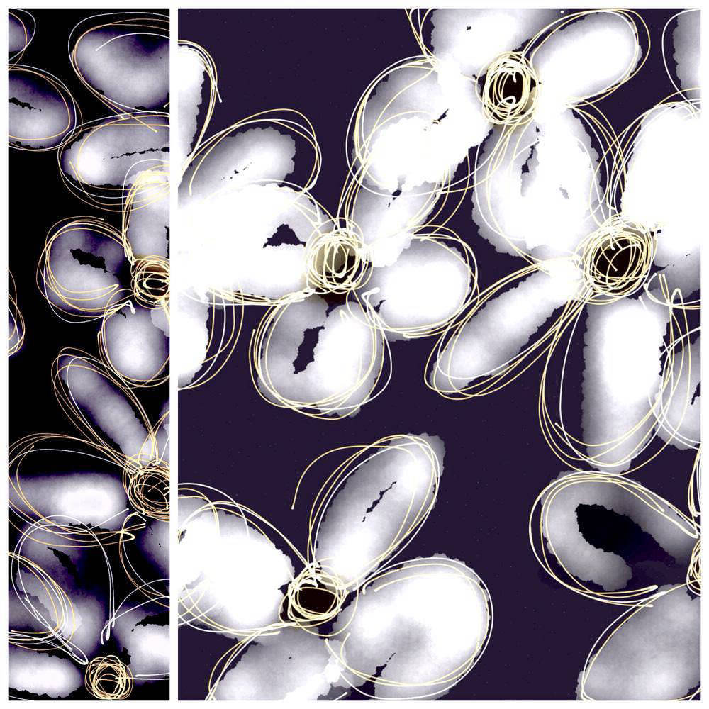 White zinggly flowers